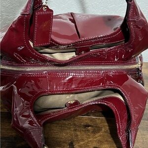 Coach Glossy Red Shoulder Bag